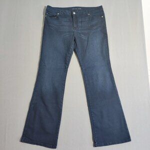 Michael Kors Jeans High Rise Flare women's size 14 dark washed indigo blue